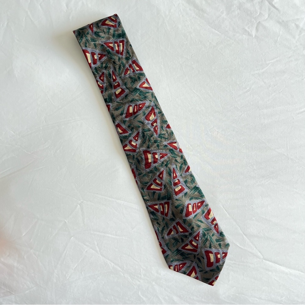 Giorgio Armani Cravatte cut up triangles vintage 90s 100% silk necktie